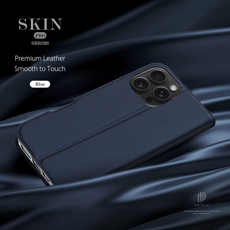 iPhone 16 Pro Magnetische Horizontal Flip Leder TPU + PU Hülle
