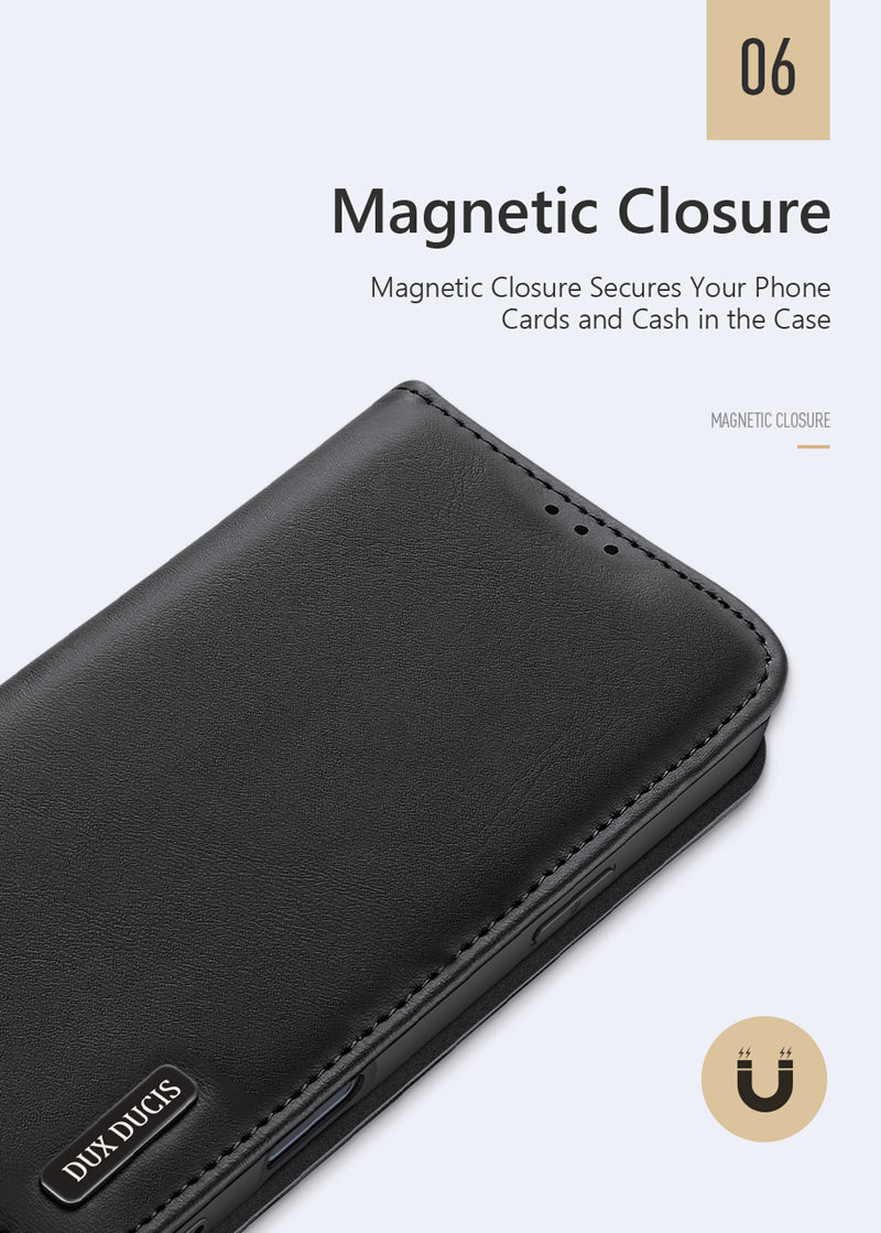iPhone 16 Pro Magnetische Flip Lederhülle