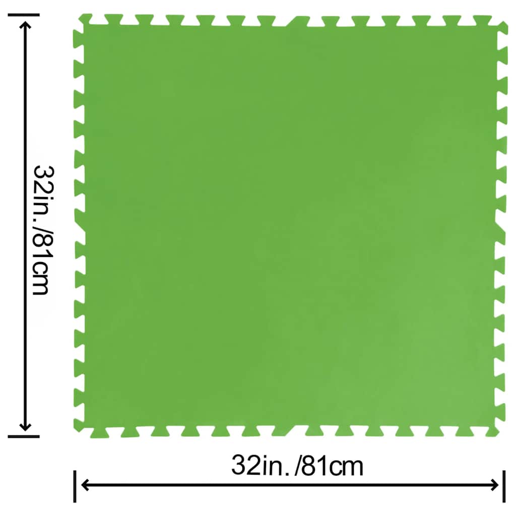 Flowclear Pool Bodenschutzmatten 9 Stk. Grün 5,47 m²