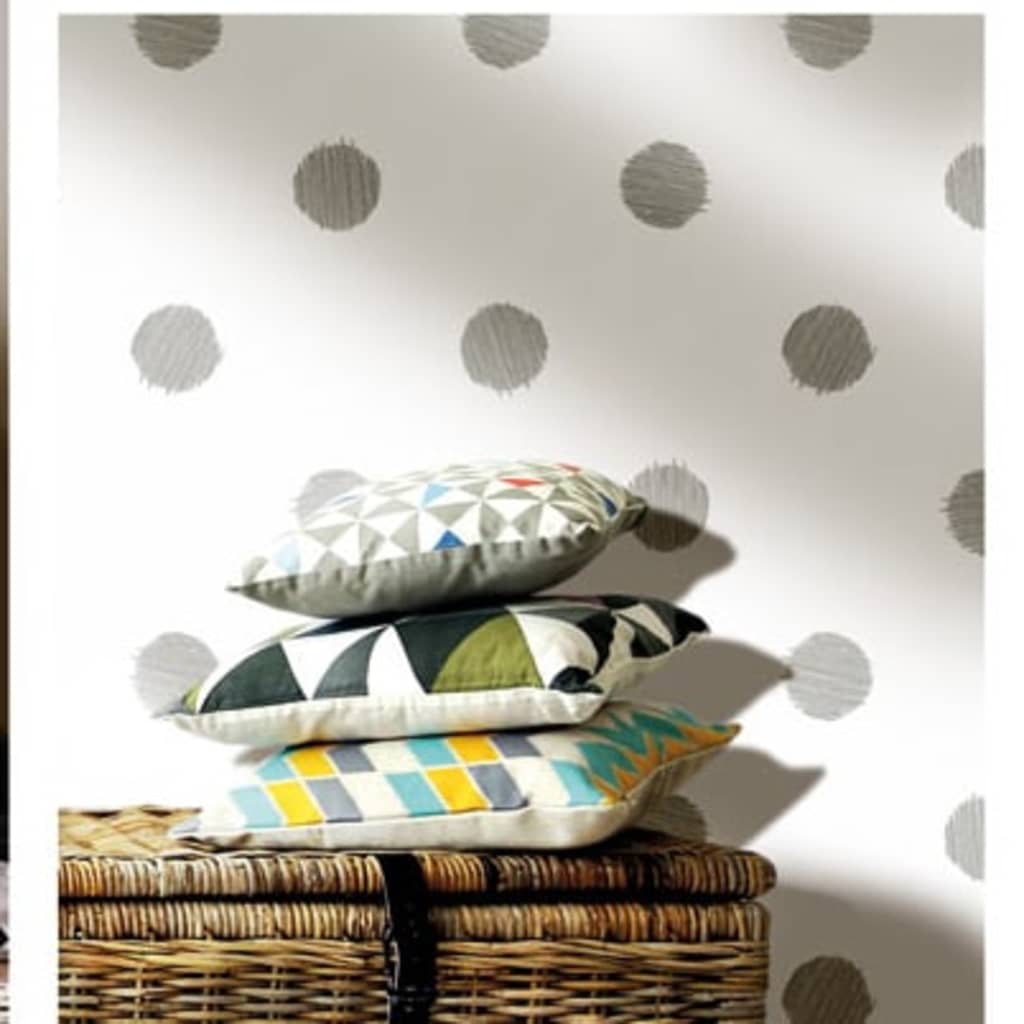 Tapete Urban Friends & Coffee Dots Weiß und Grau