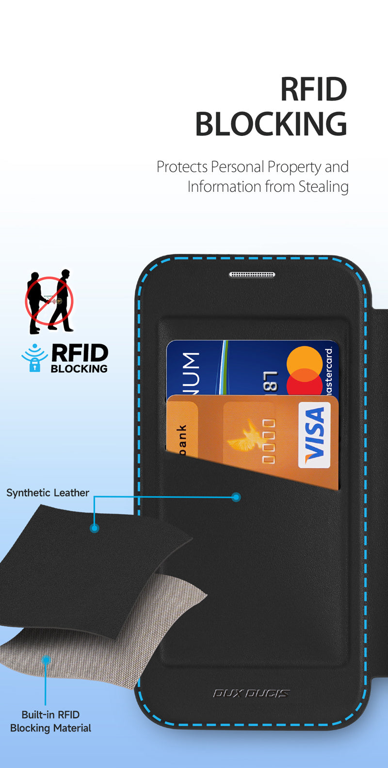iPhone 16 Pro Magnetische Flip Lederhülle