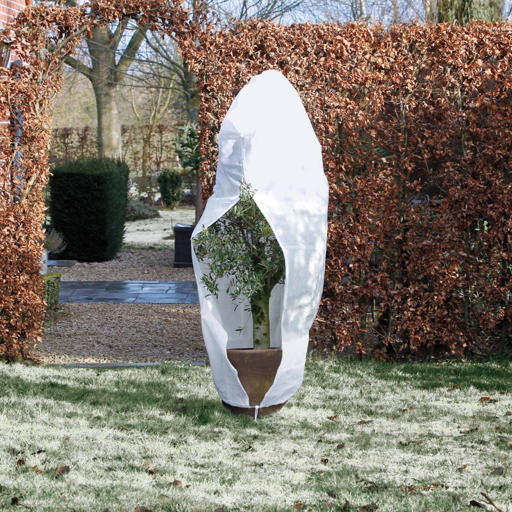 Wintervlies mit Reißverschluss 70 g/m² Weiß 2,5×2×2 m