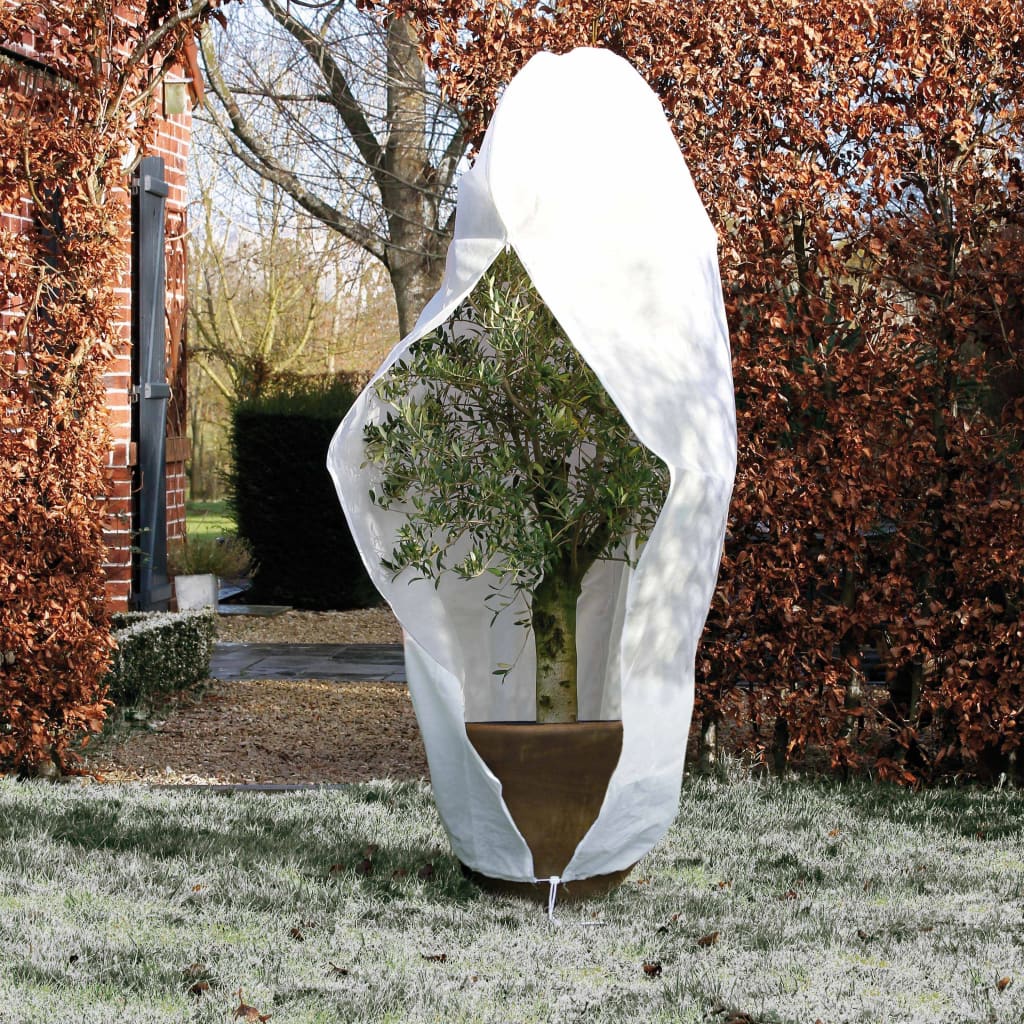 Wintervlies mit Reißverschluss 70 g/m² Weiß 2,5×2×2 m