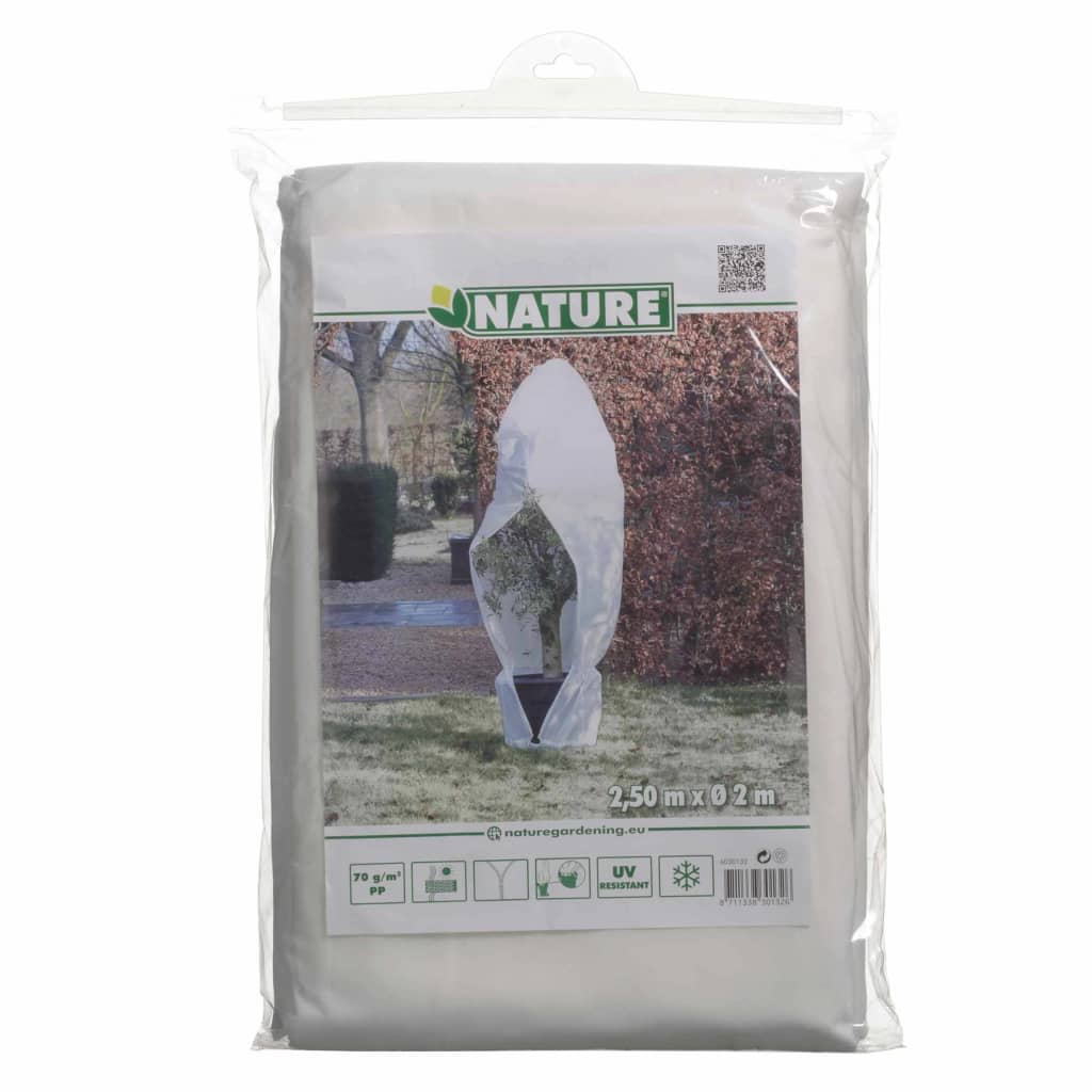 Wintervlies mit Reißverschluss 70 g/m² Weiß 2,5×2×2 m