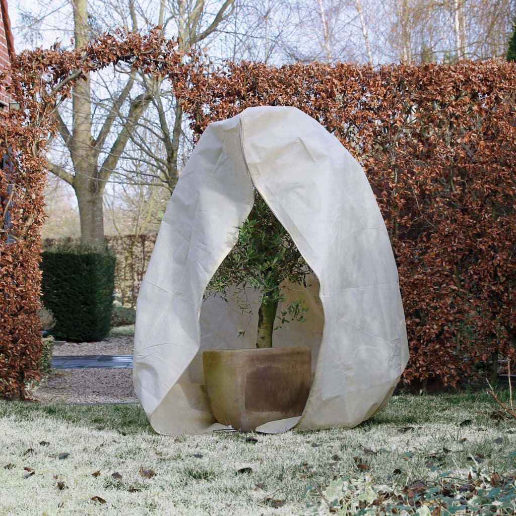 Wintervlies mit Reißverschluss 70 g/m² Beige 2×2,5 m