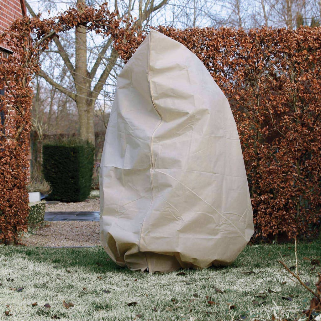 Wintervlies mit Reißverschluss 70 g/m² Beige 2×2,5 m