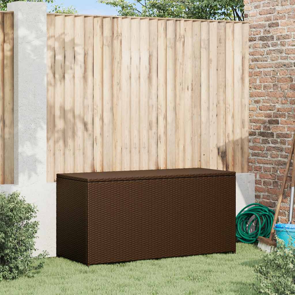 Havepudeboks Brun 120x50x60 cm Poly Rattan
