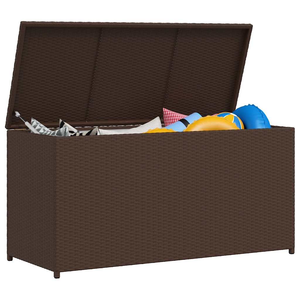 Havepudeboks Brun 120x50x60 cm Poly Rattan