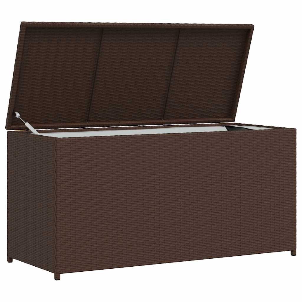 Havepudeboks Brun 120x50x60 cm Poly Rattan