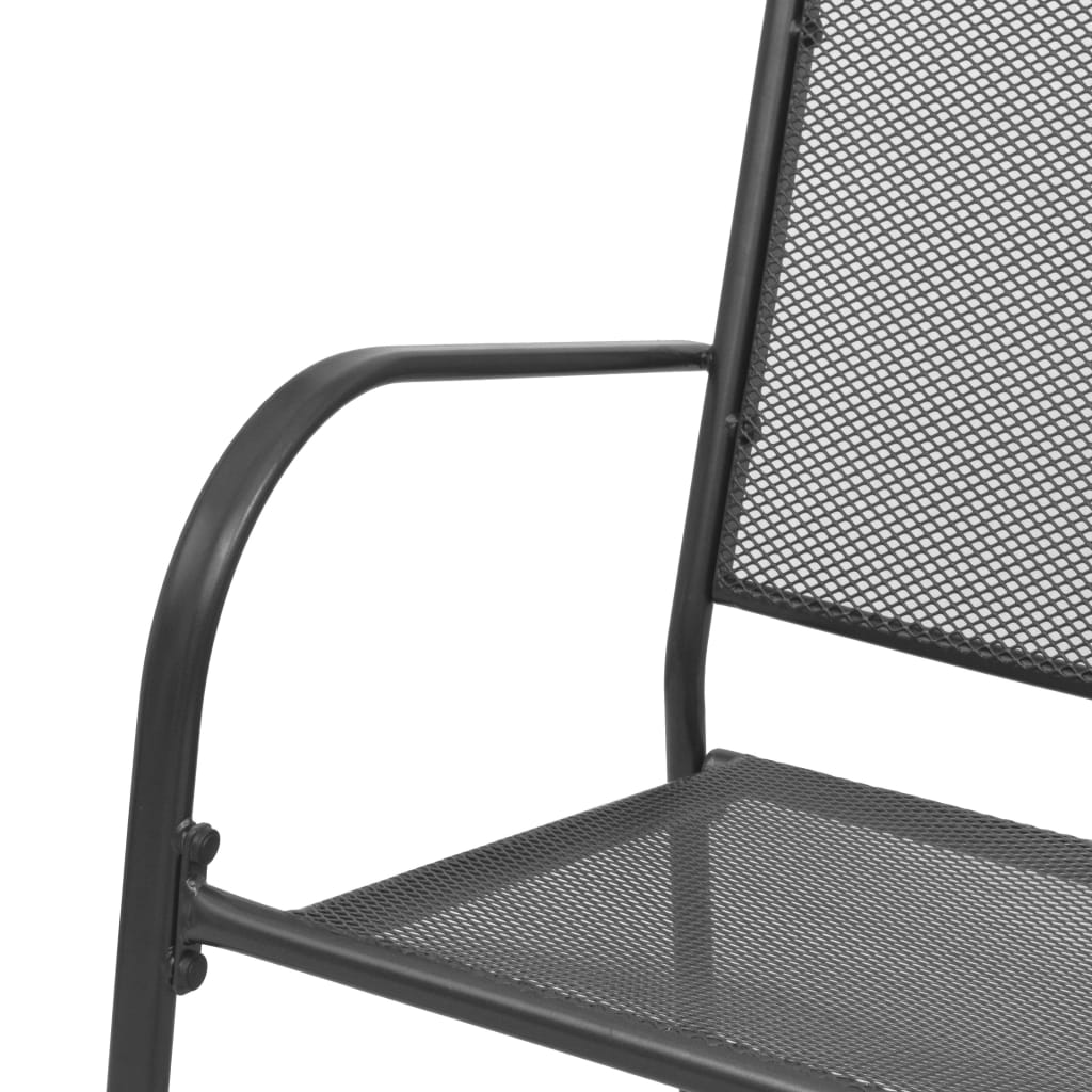 Havebænk 108 cm Stål og trådnet antracit