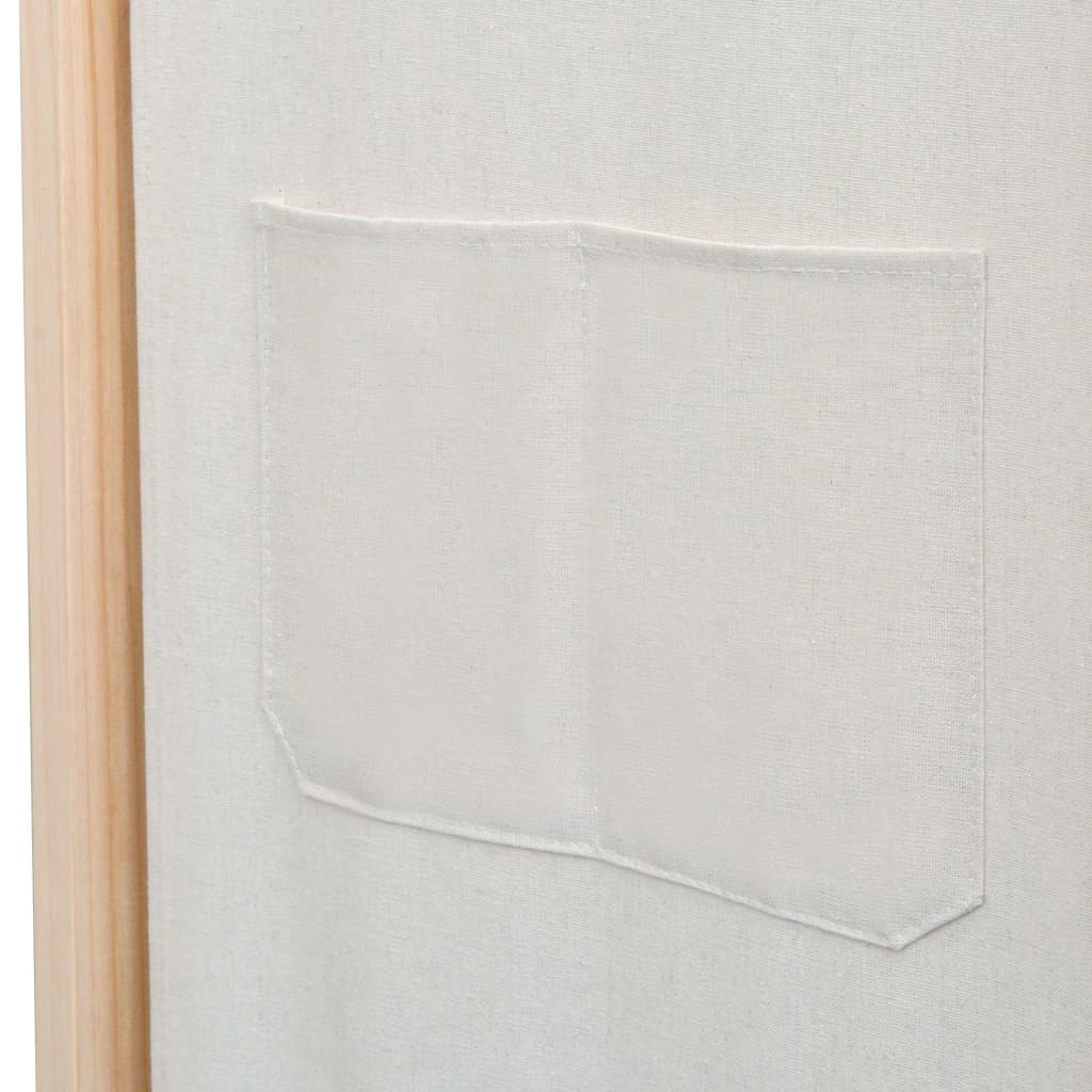 3-teiliger Raumteiler Creme 120 x 170 x 4 cm Stoff