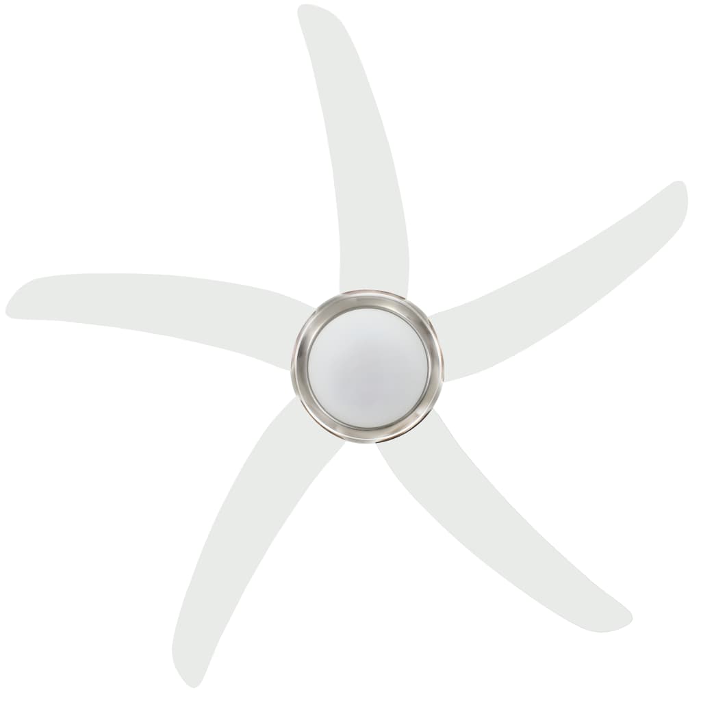 Dekorativ Loftsventilator med Lys 128 cm Hvid