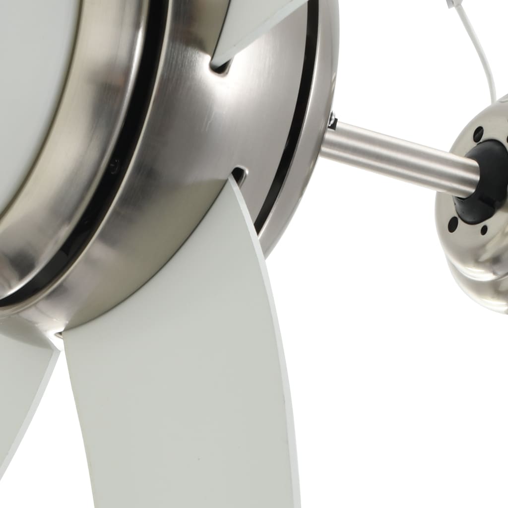 Dekorativ Loftsventilator med Lys 128 cm Hvid