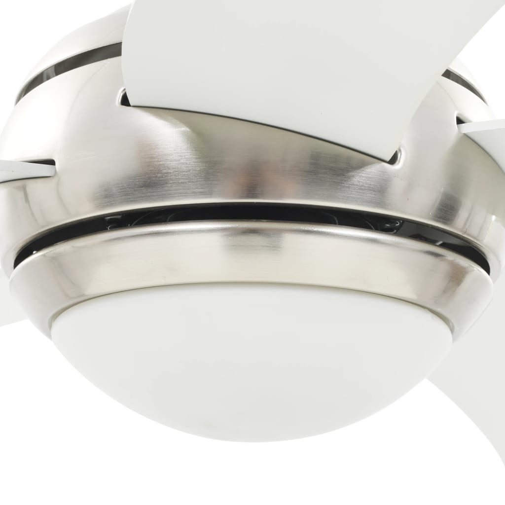 Dekorativ Loftsventilator med Lys 128 cm Hvid