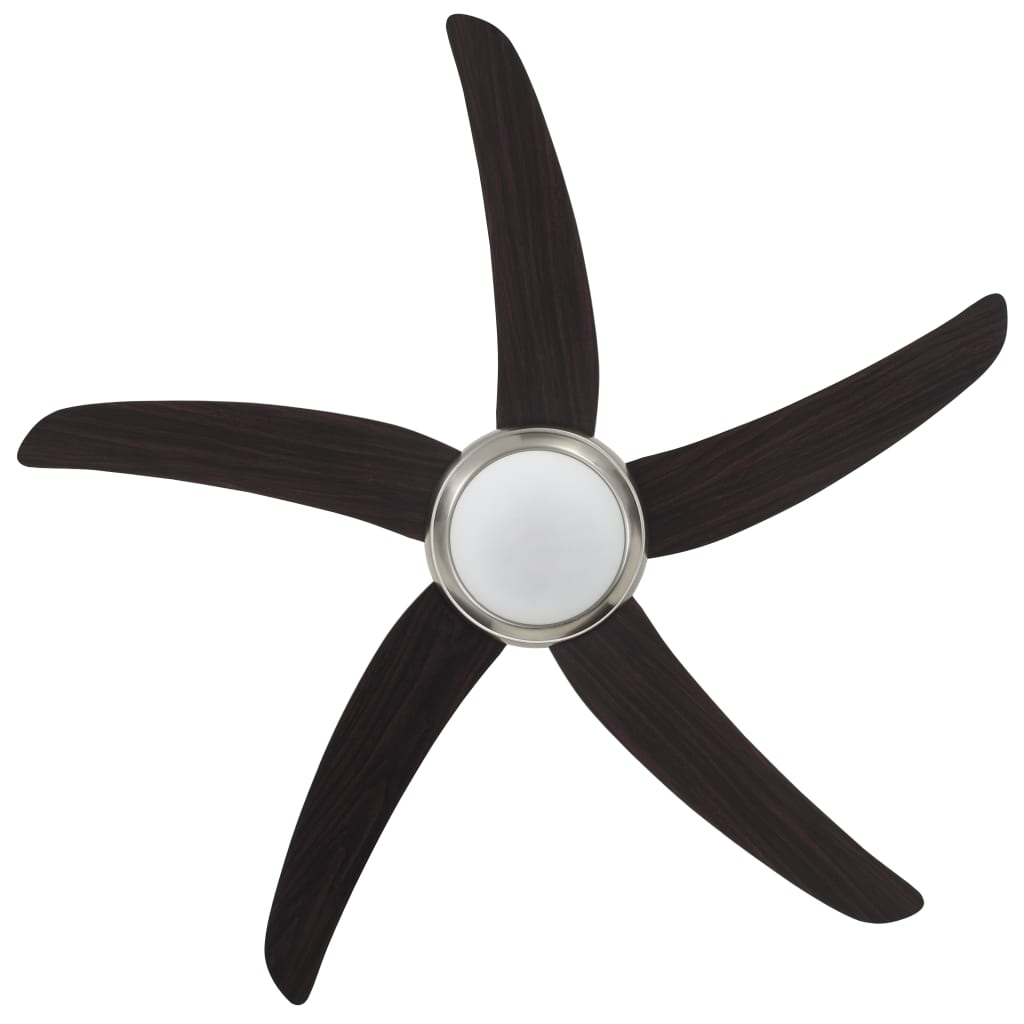 Dekorativ Loftsventilator med Lys 128 cm Brun