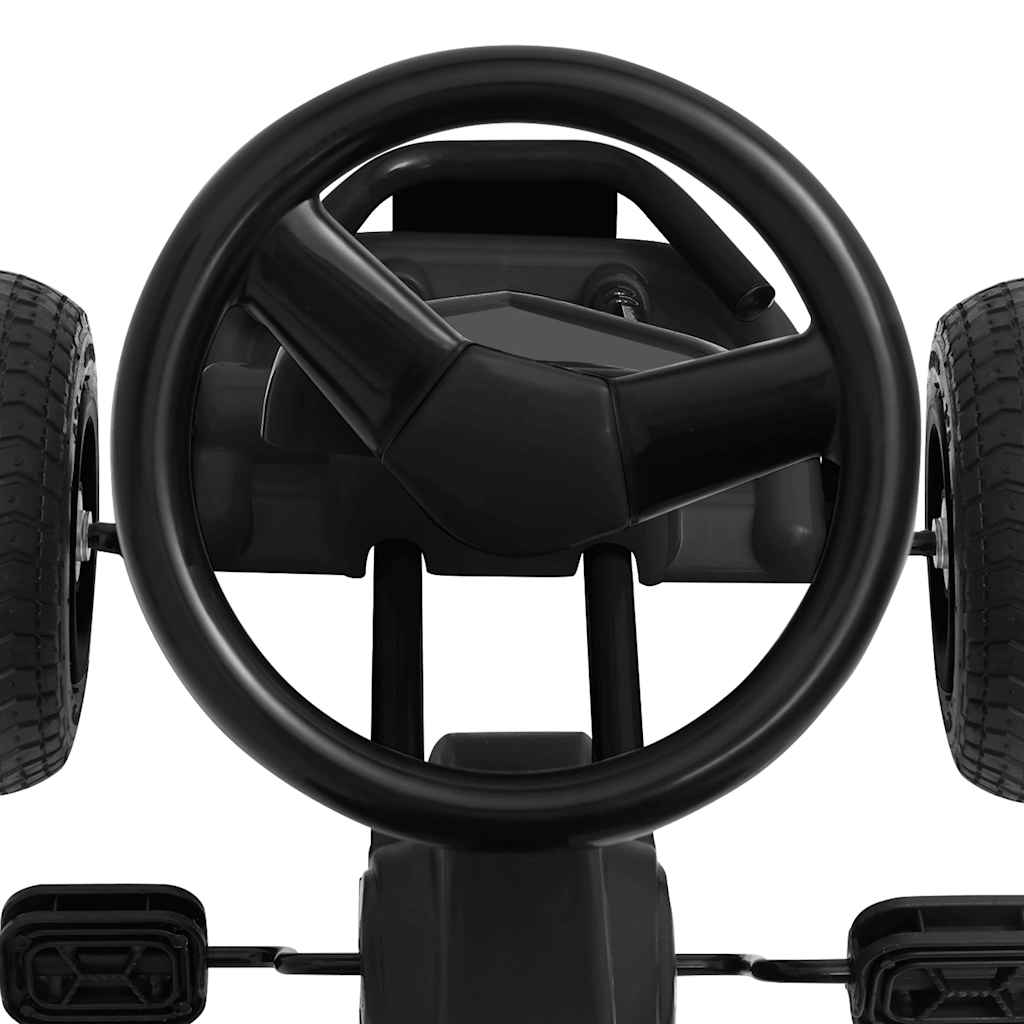 Pedal Go-Kart med Pneumatiske Dæk Sort