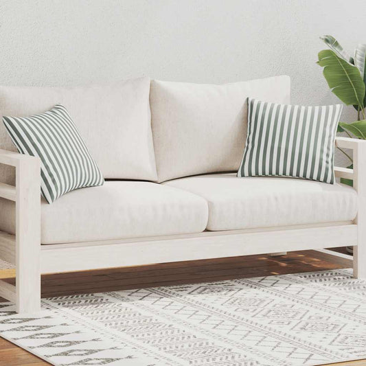 Gartenkissen 2 Stk. Streifenmuster 45 x 45 cm Grau