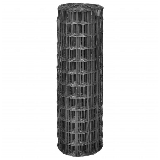Eurozaun Stahl 10 x 1,2 m Grau