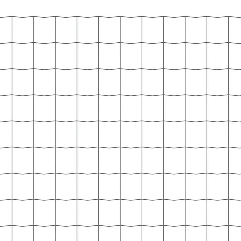 Eurozaun Stahl 10 x 0,8 m Grau