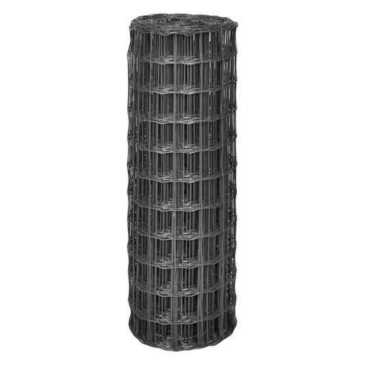 Eurozaun Stahl 10 x 1,5 m Grau