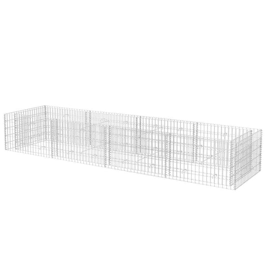 Gabionen-Hochbeet Stahl 360×90×50 cm