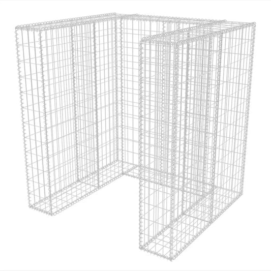 Gabionen-Mülltonnenverkleidung für 1 Tonne Stahl 110x100x120cm