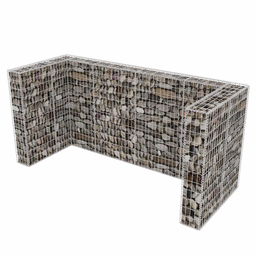 Gabion skraldespandsbeklædning til 3 tons stål 250x100x120cm