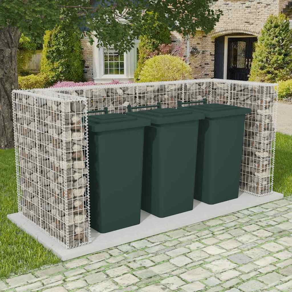 Gabion skraldespandsbeklædning til 3 tons stål 250x100x120cm
