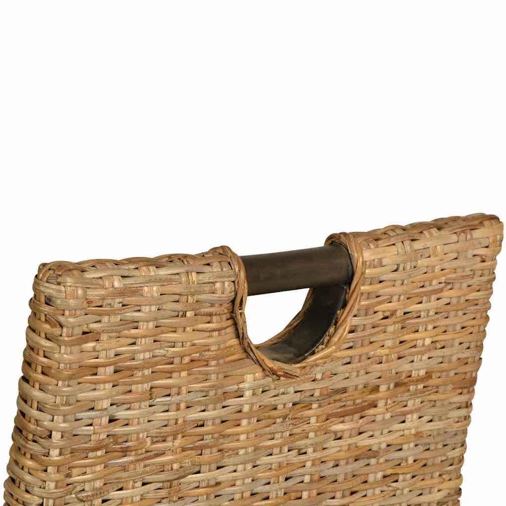 Esszimmerstuhl 2 Stk. Kubu-Rattan Mangoholz