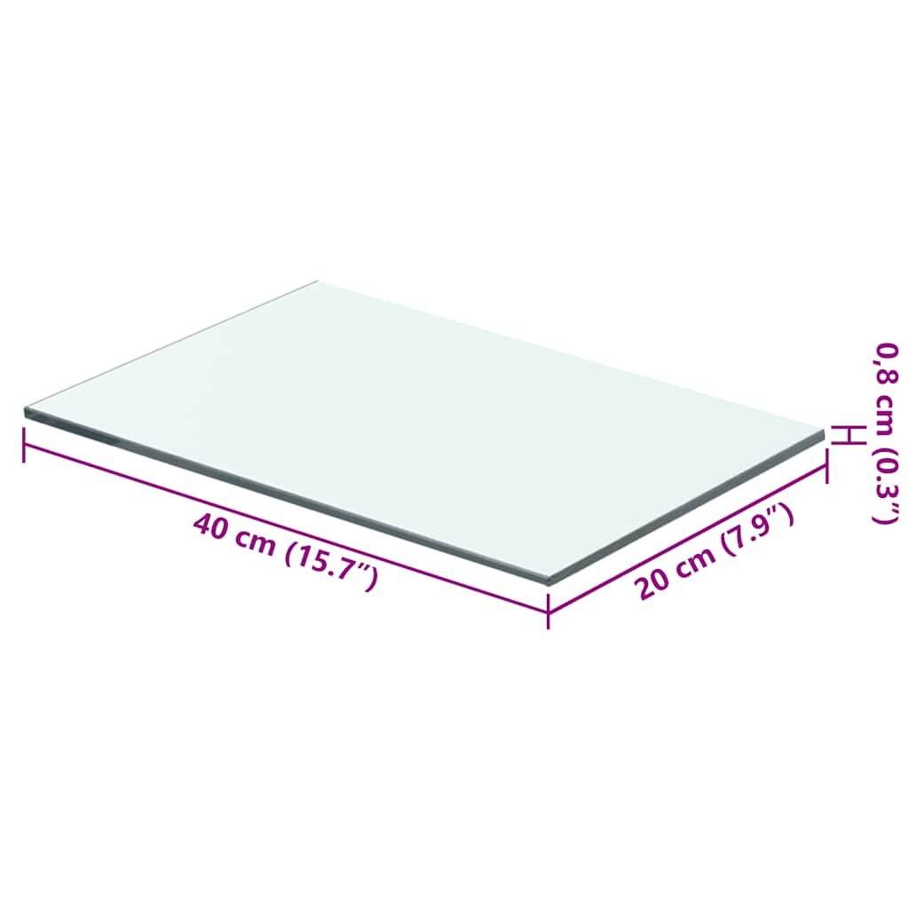 Regalboden Glas Transparent 40x20 cm