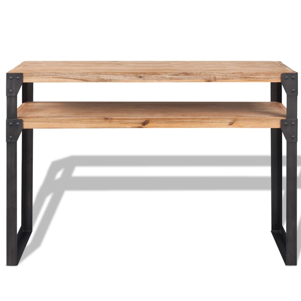 Konsolbord massivt akacietræ 120x40x85 cm
