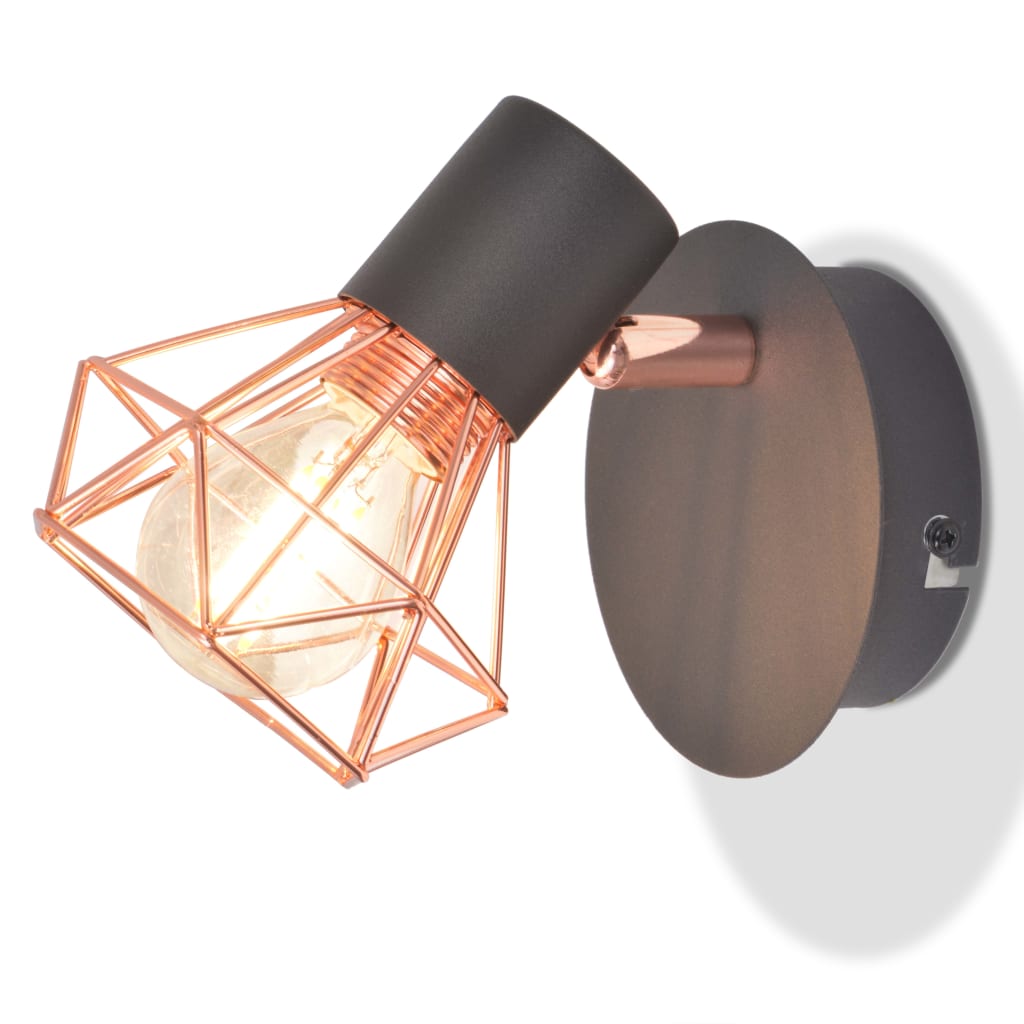 Væglamper 2 stk med 2 LED pærer 8 W