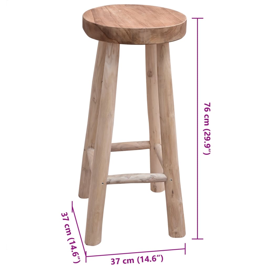 Barstol teak massivt træ