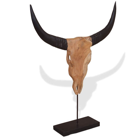 Tyrehoved Skulptur Teak 66x15x88 cm