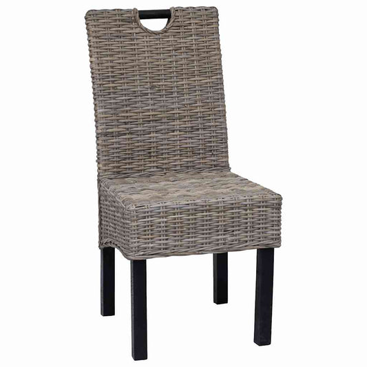 Esszimmerstuhl 4 Stk. Kubu-Rattan Mangoholz