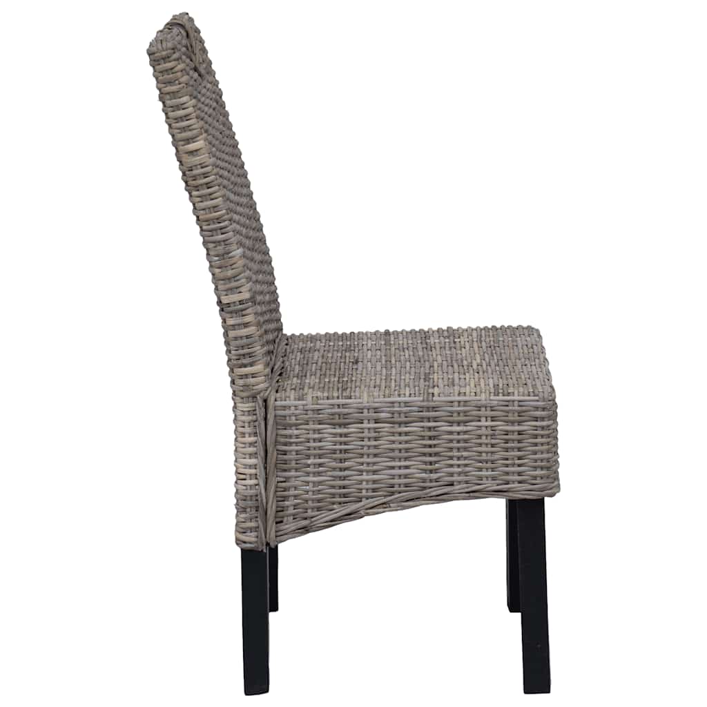Esszimmerstuhl 4 Stk. Kubu-Rattan Mangoholz
