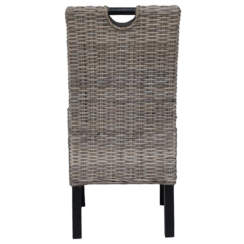 Esszimmerstuhl 4 Stk. Kubu-Rattan Mangoholz