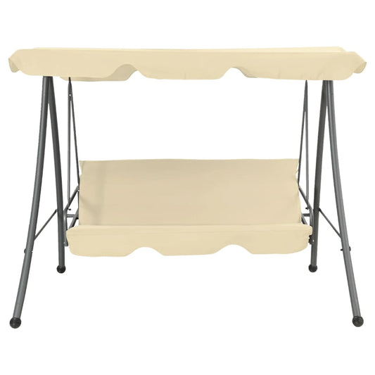 Hollywoodschaukel mit Sonnendach Sandweiß