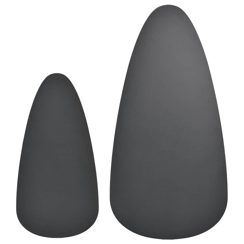 2-delt Sofabordssæt Solid Wood Pine Sort