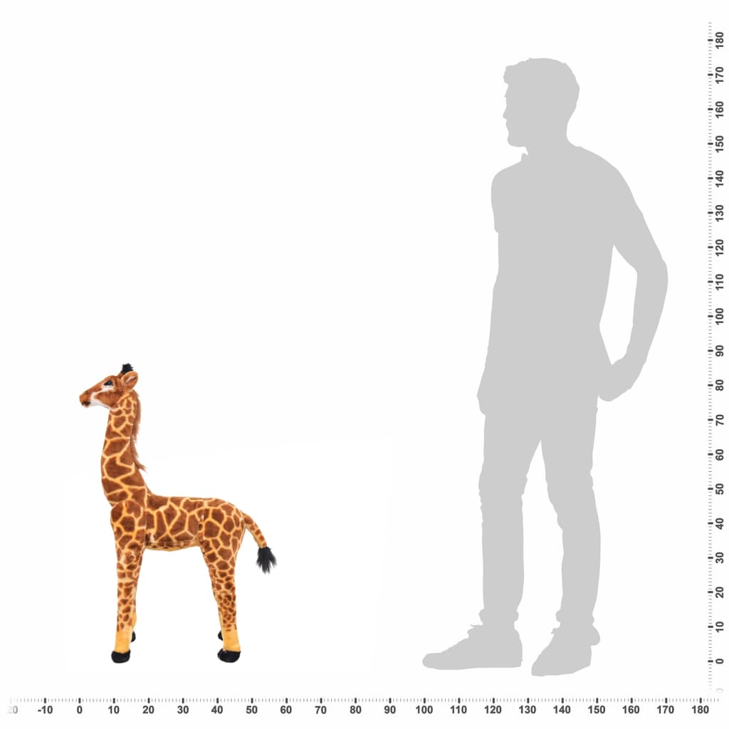 Plüschtier Giraffe Stehend Plüsch Braun und Gelb XXL