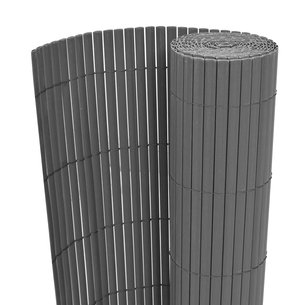 Havehegn Dobbeltsidet PVC 90 x 300 cm Grå