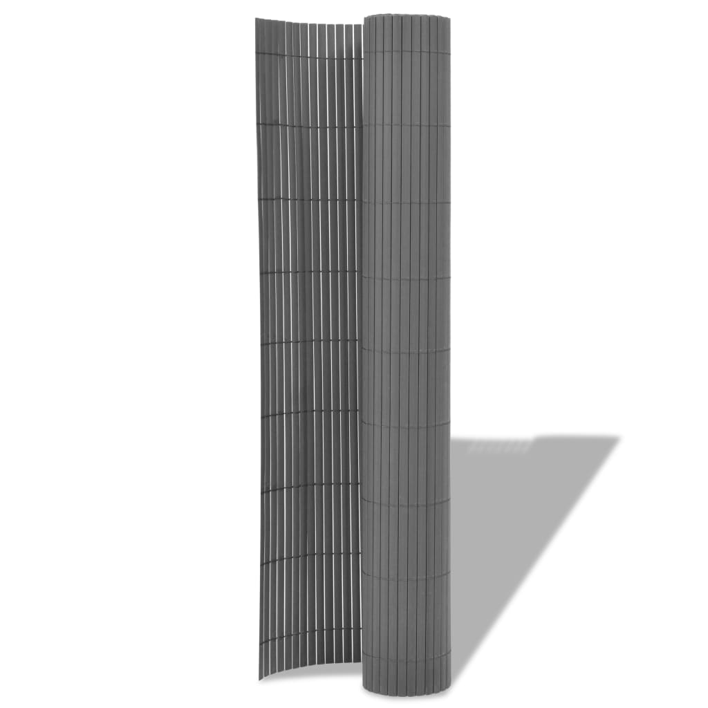 Havehegn Dobbeltsidet PVC 90 x 300 cm Grå