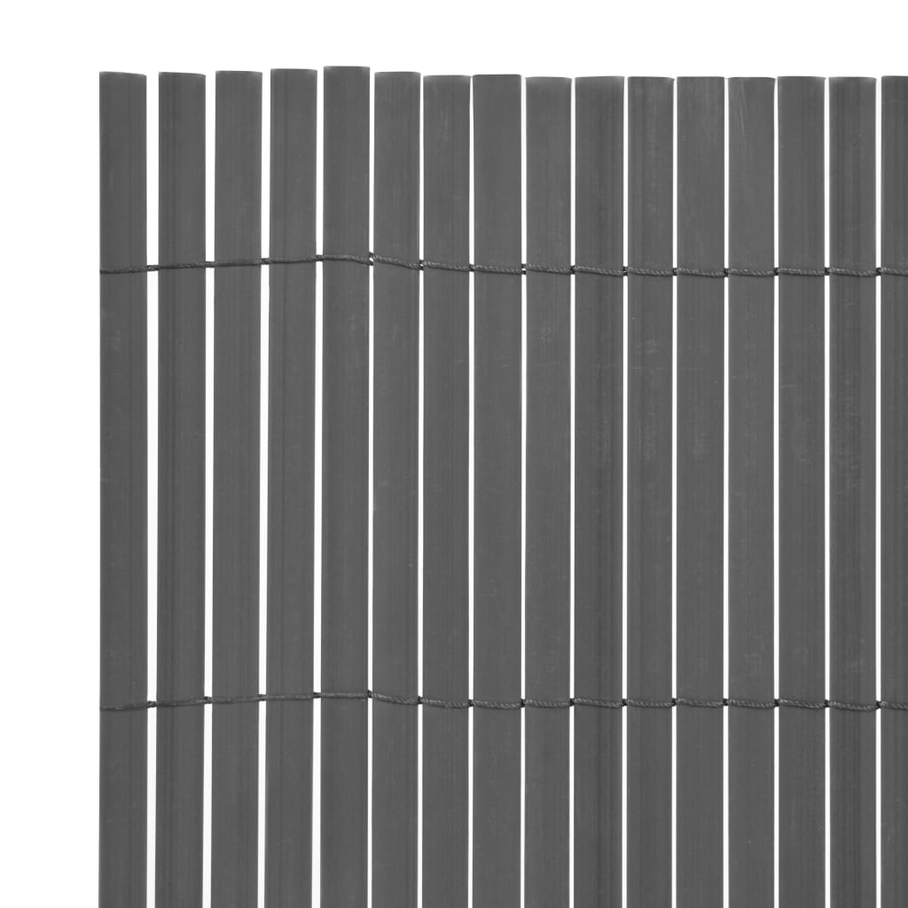 Havehegn Dobbeltsidet PVC 90 x 300 cm Grå