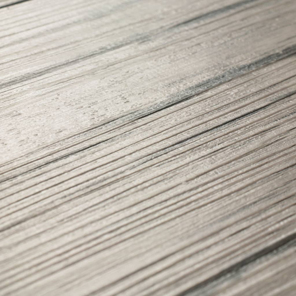 PVC Fliser Ikke-selvklæbende 5,26 m² 2mm Hvidkalket Eg
