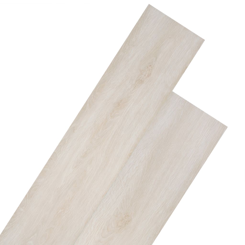 PVC Fliser Ikke-selvklæbende 5,26 m² 2 mm Eg Hvid