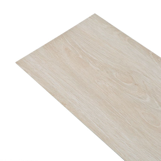 PVC Fliser Ikke-selvklæbende 5,26 m² 2 mm Eg Hvid