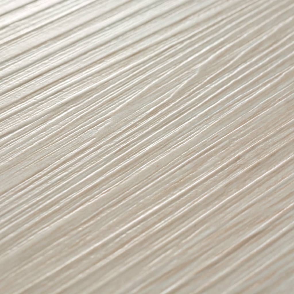PVC Fliser Ikke-selvklæbende 5,26 m² 2 mm Eg Hvid