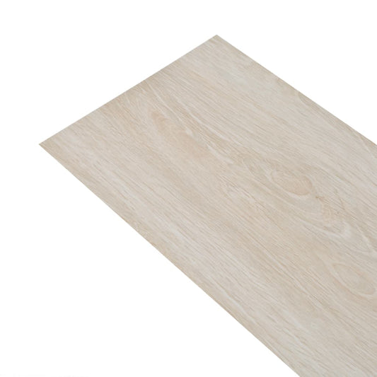 PVC Fliser Selvklæbende 5,02 m² 2 mm Eg Look Hvid