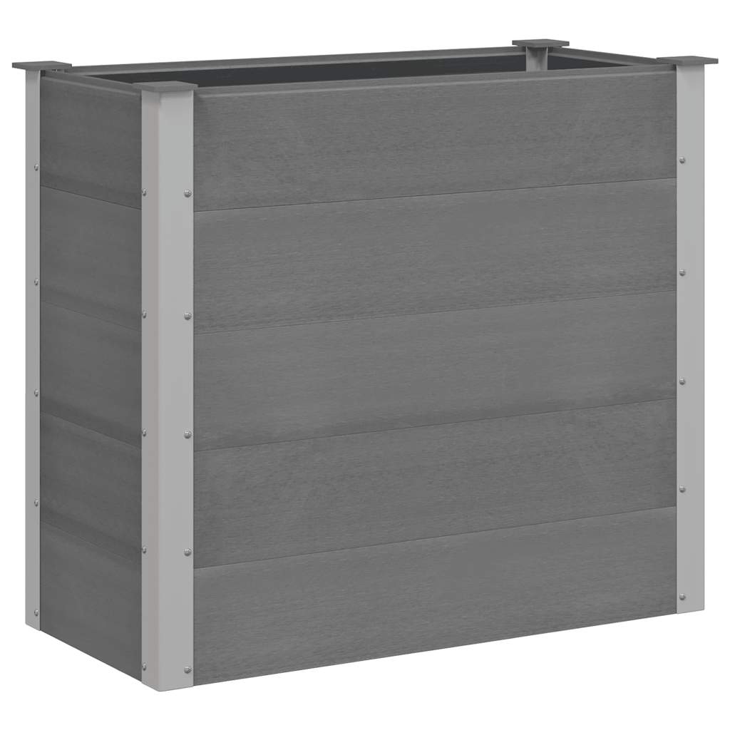 Garten-Hochbeet WPC 100 x 50 x 91 cm Grau