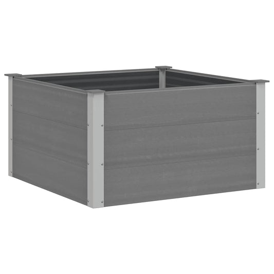 Garten-Hochbeet WPC 100 x 100 x 54 cm Grau
